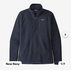 Patagonia Men's Better Sweater® 1/4-Zip Fleece Size XL Navy